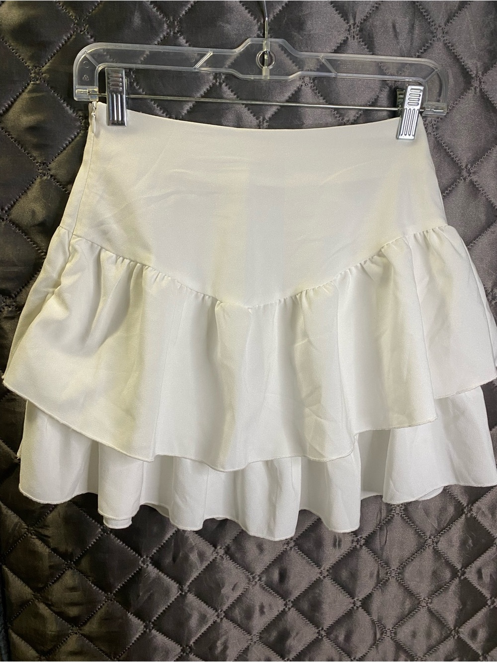 SHEIN EZwear White Ruffle Tiered Mini Skirt - Size xs
